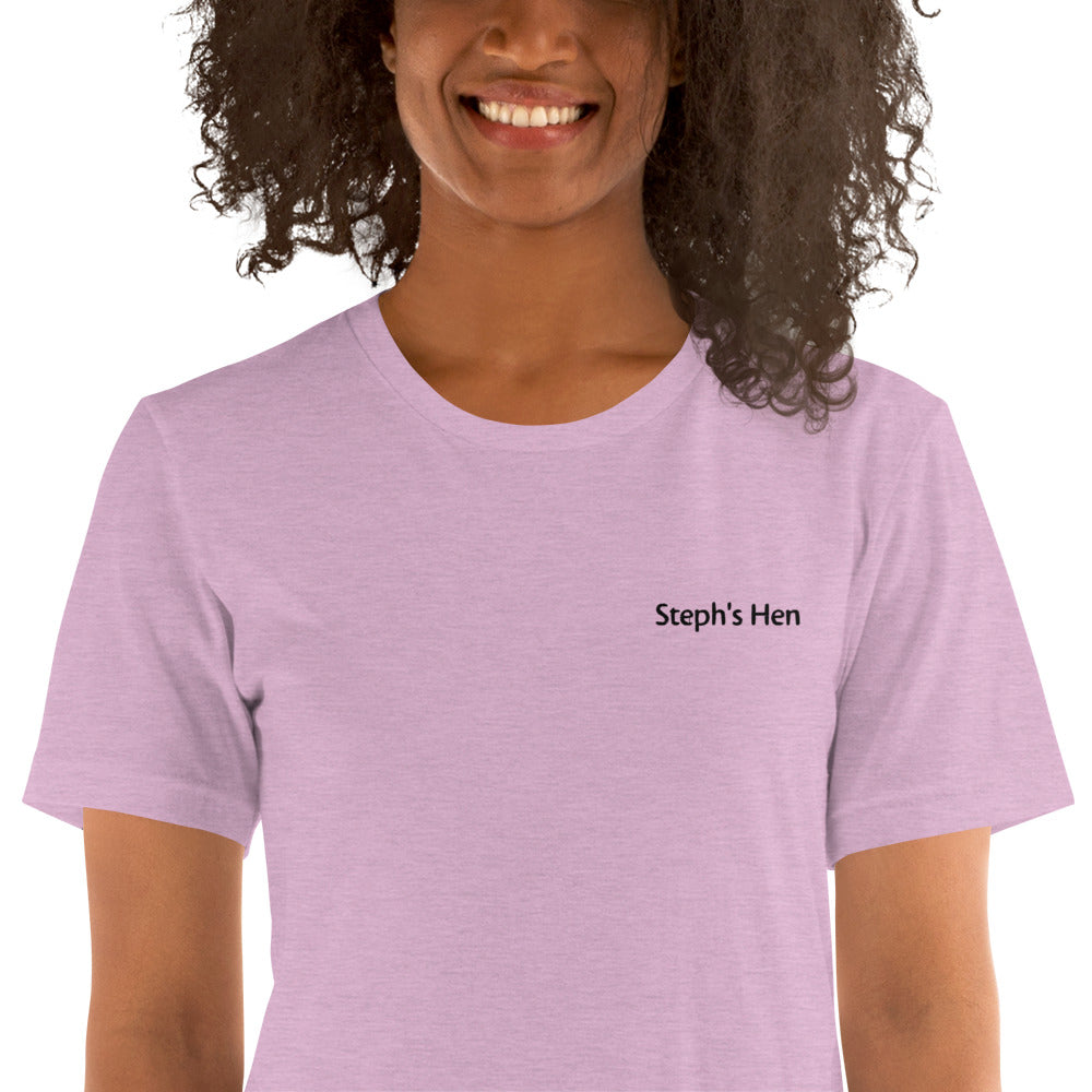 Customisable hen do t-shirt