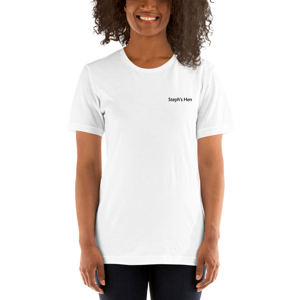 Customisable hen do t-shirt